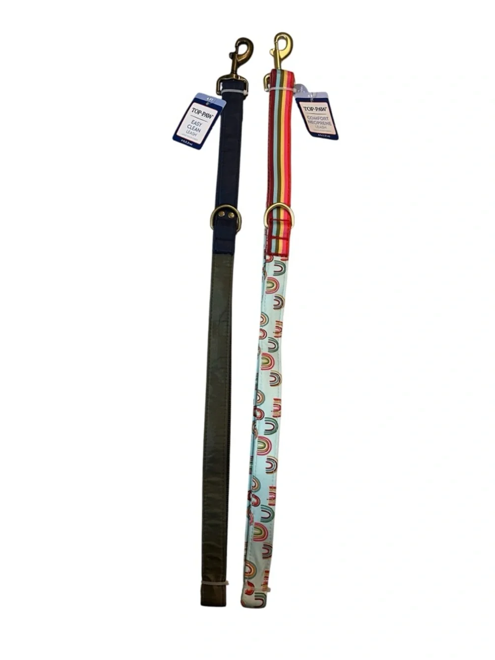 Top‎ Paw 4 Ft Dog Leash Set NWT Easy Clean & Comfort Neoprene Navy Rainbow